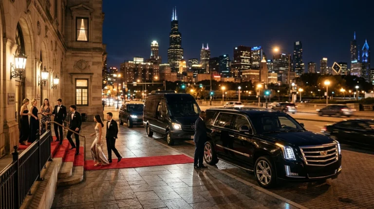 law school prom - Chi town Black cars