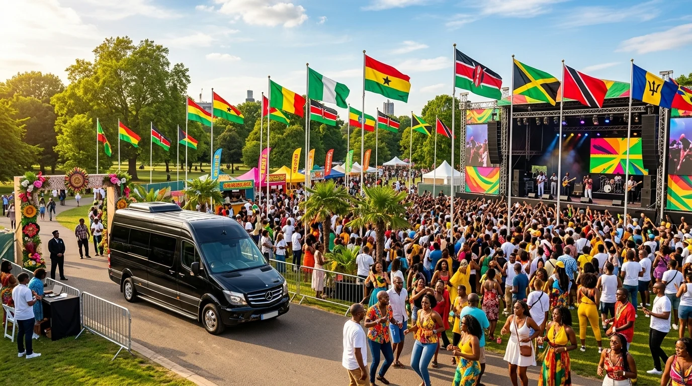 African Caribbean Festival of Life- Chi town Black cars